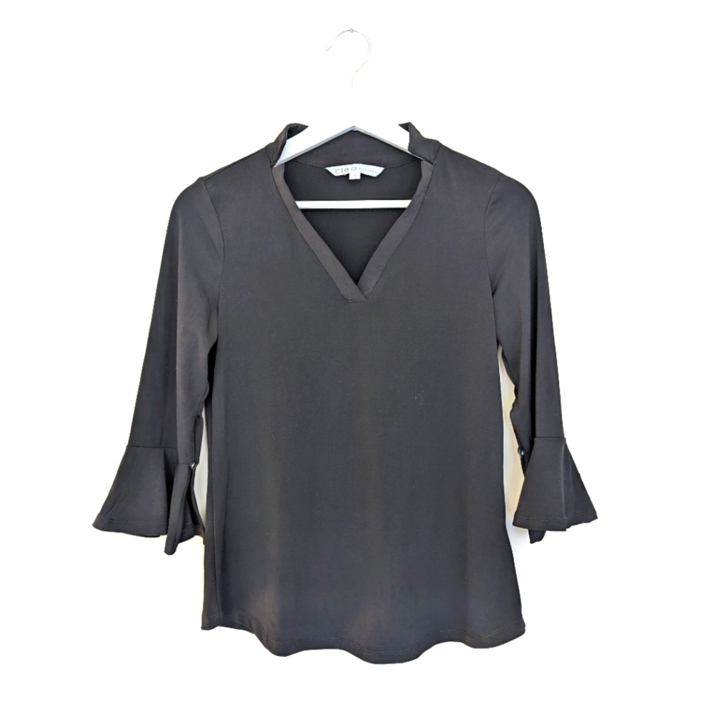 Cleo Petite Black Blouse